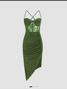 Green Cider Slinky Corset Dress